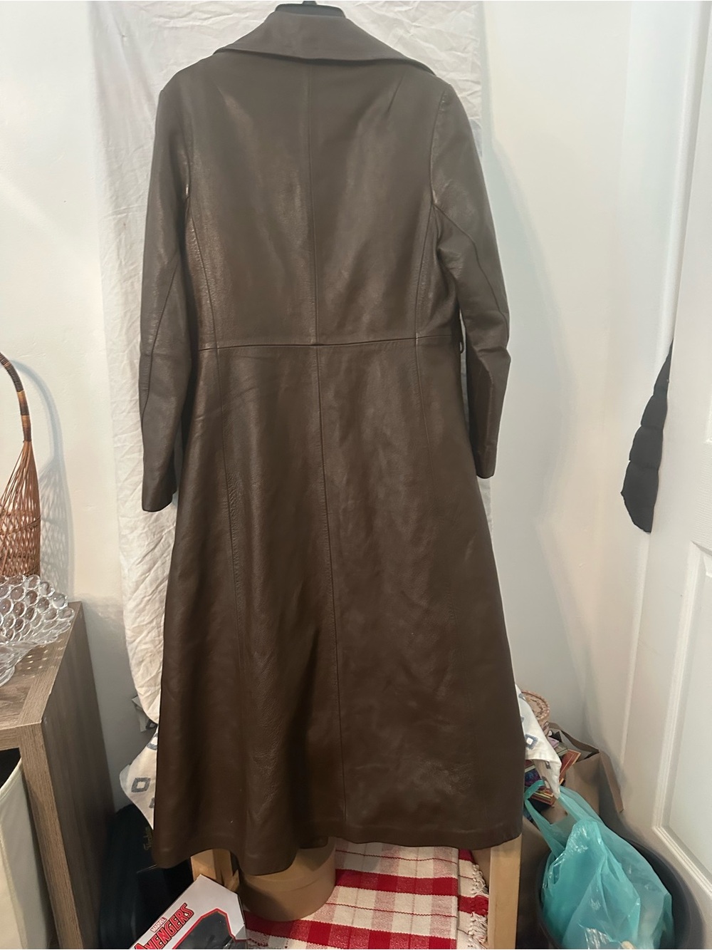 Women's Chocolate Brown Leather Jacket - Picture 3 of 5